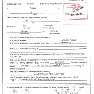USA certificate of naturalization download template file