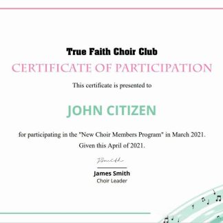 USA Christmas Gift cert download template file