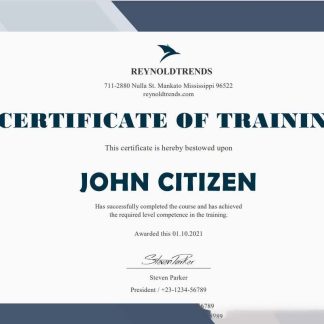 USA Completion & Graduation Ceremony cert download template file