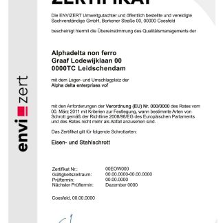 Germany Envizert GmbH zertifikat certificate download template file