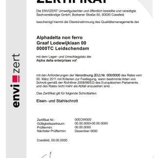 Germany Envizert GmbH zertifikat certificate download template file