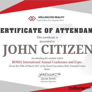 USA Employee Thank You Achievement cert download template file