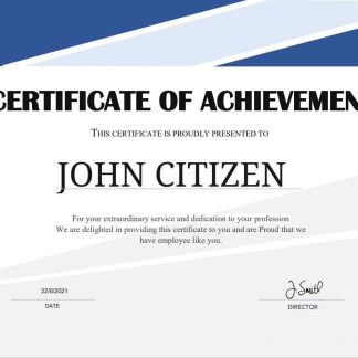 USA Excellence Cert download template file