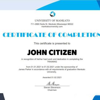 USA HR internship cert download template file