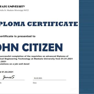 USA mechanical diploma certificate download template file