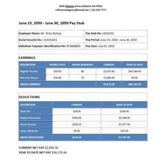 Cognizant Technology Solutions India payslip template in Word and PDF formats.pdf, 1 download template file