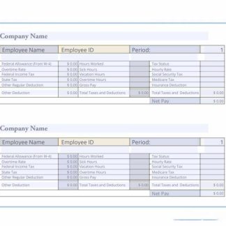 EMPLOYEE gross earnings statement template in Word and PDF format download template file