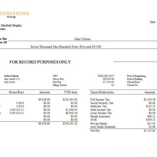 Encore Personnel Services (recruitment) payslip template in Word and PDF formats.pdf, 1 download template file