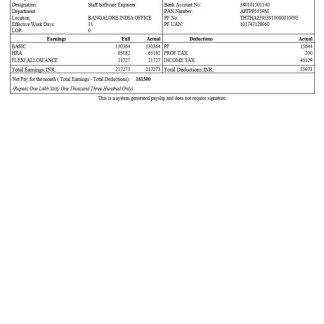 Entertainment company paystub template in Word and PDF formats download template file