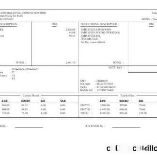 fishing company payroll template in Word and PDF formats download template file