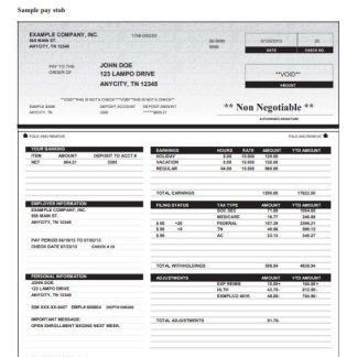 food company earning statement template  in Word and PDF formats download template file