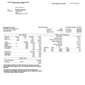 Foundations in Personal Finance High School pay stub Word and PDF template download template file
