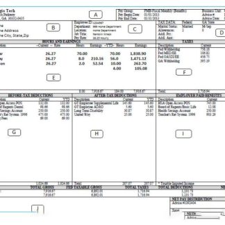 GBTL Limited textile company payslip template in Word and PDF formats.pdf, 1 download template file