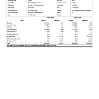 HDFC Bank payslip template in Word and PDF formats.pdf, 1 download template file