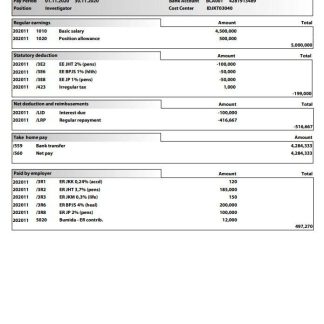 Highride Elevator Services INC personal earning statement template in Word and PDF formats.pdf, 1 download template file
