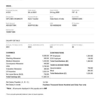 IION Adtech India payslip template in Word and PDF formats.pdf, 1 download template file
