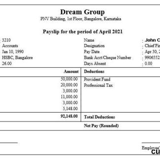 INDIA CONCENTRIX Daksh Services India private Limited payslip in Word and PDF formats download template file