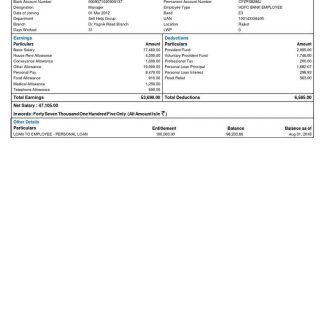 India FutWork E commerce service company payslip template in Word and PDF formats.pdf, 1 download template file