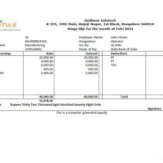 INDIA OPTIMA ICT Services LTD payslip in Word and PDF formats download template file