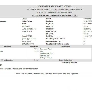 India Service and Payroll Administrative Repository for Kerala payroll company download template file