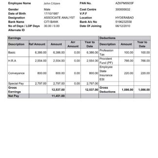 INDIA SMARTOFFICE and Biometrics Solutions Private Limited Payroll in Word and PDF formats download template file