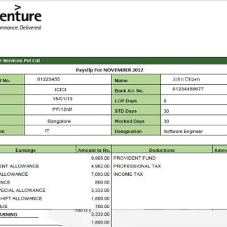 Innovsource Services staffing company payslip template in Word and PDF formats.pdf, 1 download template file