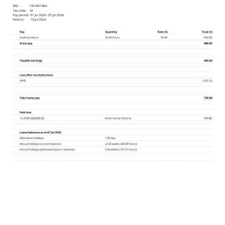 Kelly Paystub download template file
