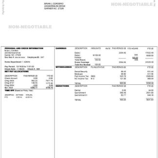 Loob Integrated tea brand payslip template in Word and PDF formats.pdf, 1 download template file