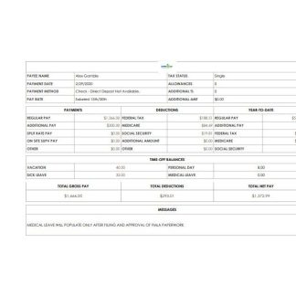 manufacturing company  payslip template in Word and PDF formats download template file
