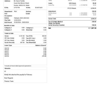 Arcadis Consulting India salary statement template in Word and PDF formats.pdf, 1 download template file