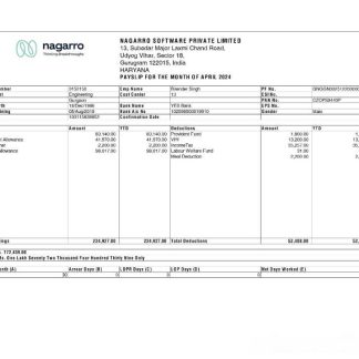Motorola Mobility LLC pay statement template in Word and PDF formats.pdf, 1 download template file