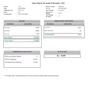 Oracle Payroll Advantage Sales & Marketing LLC payslip template in Word and PDF formats.pdf, 1 download template file