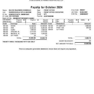 PT. Multi Kreasi Inti Persada salary pay stub Word and PDF template download template file