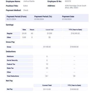 Sandhata Technologies payslip template in Word and PDF formats.pdf, 1 download template file