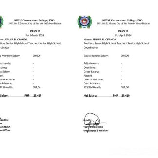 SBICAP Securities payslip template in Word and PDF formats.pdf, 1 download template file