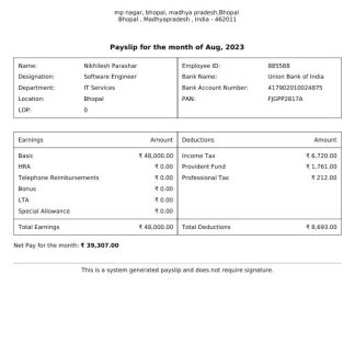 steel company payroll template in Word and PDF formats download template file
