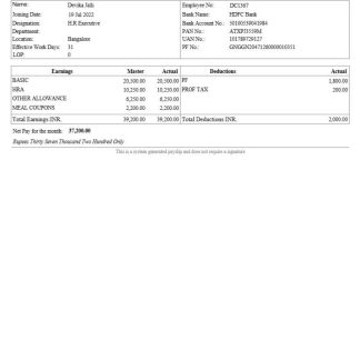 Teleperformance Philippines payslip template in Word and PDF formats.pdf, 1 download template file
