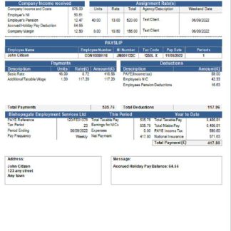 Tomei Signature jewellery payslip template in Word and PDF formats.pdf, 1 download template file