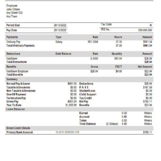 United Kingdom Tesco Stores payslip template in Word and PDF formats.pdf, 2 download template file