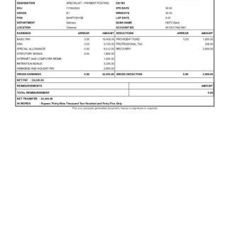 building blocks earnings statement Word and PDF template download template file