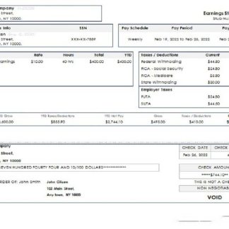 USA LA CITY employees' retirement system paystub in Word and PDF formats download template file