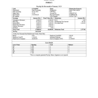 BYJU s learning app payslip template in Word and PDF formats.pdf, 2 download template file