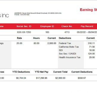 USA packaging company employee sheet download template file