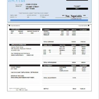 USA packaging company employee sheet template in Word and PDF format, version 2 download template file