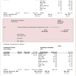 USA printing company employee sheet download template file
