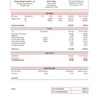 USA retail company employee sheet template in Word and PDF format, version 2 download template file