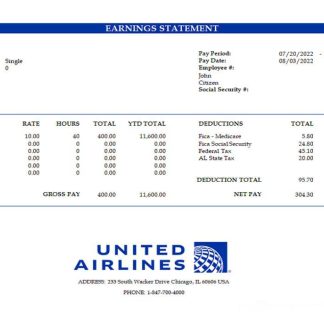 USA Service Corp. International consumer discretionary company pay stub download template file