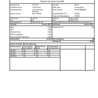 USA WestRock packaging company pay stub download template file