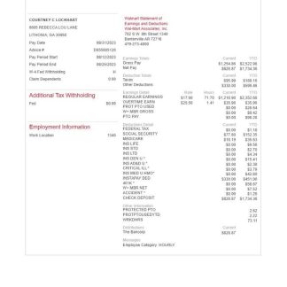 USA Xfinity broadasting company pay stub download template file