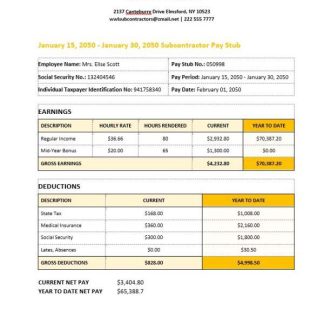 Walmart statement of earnings and deductions template in Word and PDF formats.pdf, 1 download template file